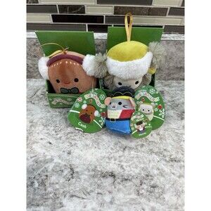 Squishmallows 4” Cash Gingerbread Man , Dray & Mini MurrayOrnament NWT